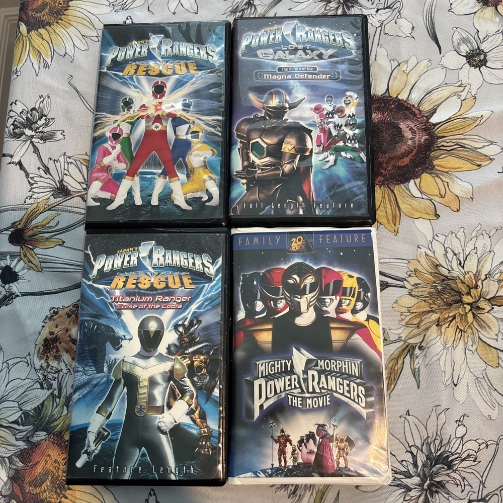 Power Rangers VHS Lot of 4 Movies Fox Mighty Morphin Lightspeed Rescue